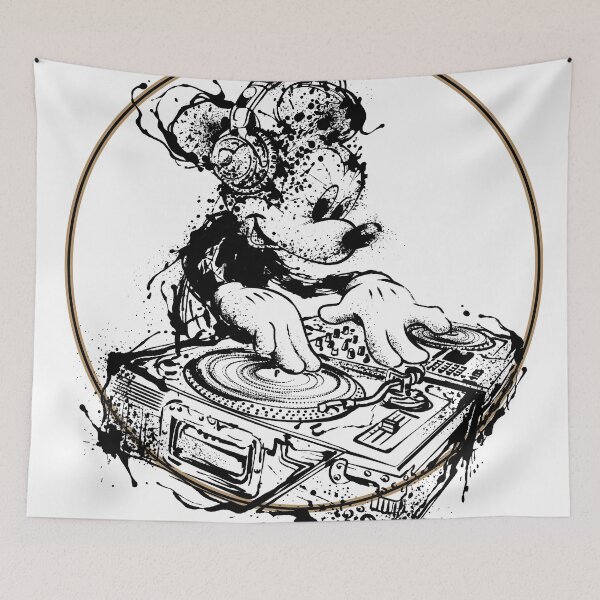 Item preview, Graffiti DJ Turntable Street Art Illustration designed and sold by jcsstore.