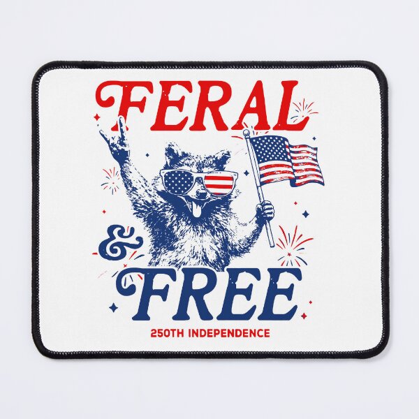 Item preview, Feral And Free Shirt, 250th Independence Tee, Patriotic Raccoon Sweatshirt, 4th Of July designed and sold by VegaPPAr.