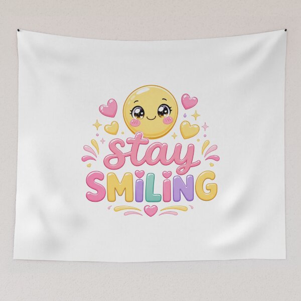 Item preview, Stay Smiling Kawaii Smiley Face | Pastel Y2K Aesthetic Positive Vibes designed and sold by Dulxoz.
