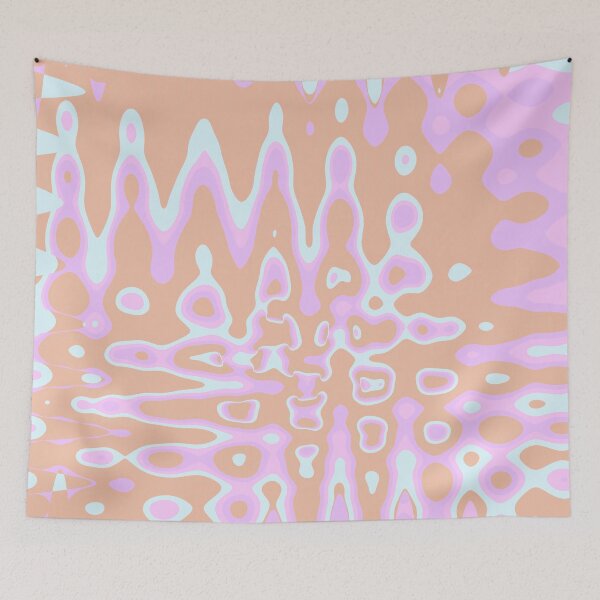 Item preview, Liquid Retro Abstract in Light Orange and Pink designed and sold by mirimo.