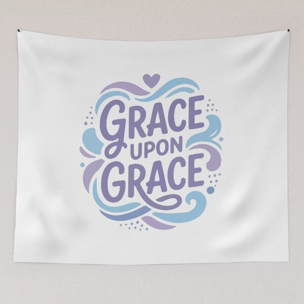 Item preview, Grace Upon Grace Christian Bible Verse  designed and sold by stylishdzign.