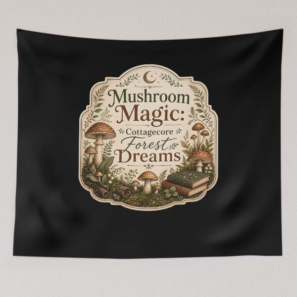 Item preview, Mushrooms Cottagecore Botanical designed and sold by FreshPixelArt.