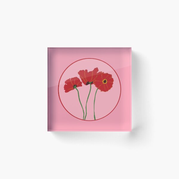 Item preview, Happy Poppies with a Pink Background designed and sold by soozie-c.