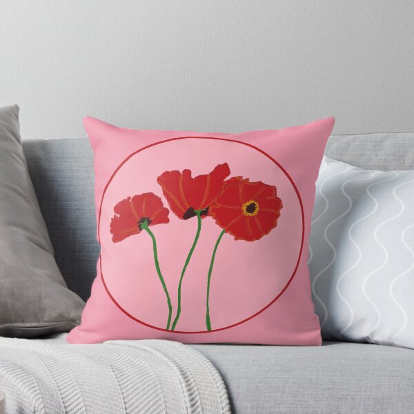 Item preview, Happy Poppies with a Pink Background designed and sold by soozie-c.