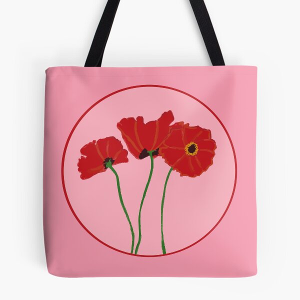 Item preview, Happy Poppies with a Pink Background designed and sold by soozie-c.