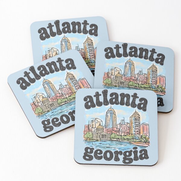 Item preview, Atlanta Georgia Cute Skyline Retro City designed and sold by HowToCanadian.