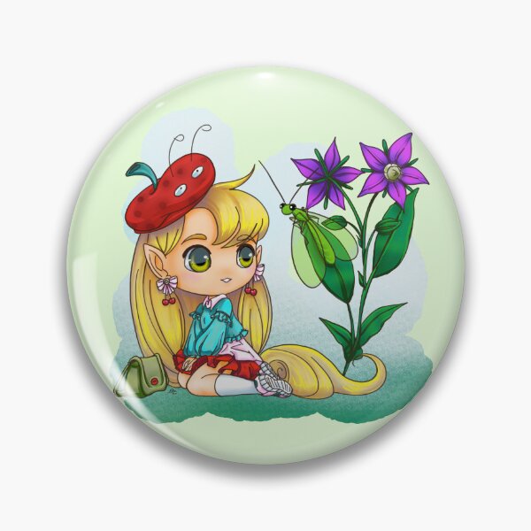 Item preview, Modren fairy with borage plant and green chrysopa designed and sold by Konopikyu.