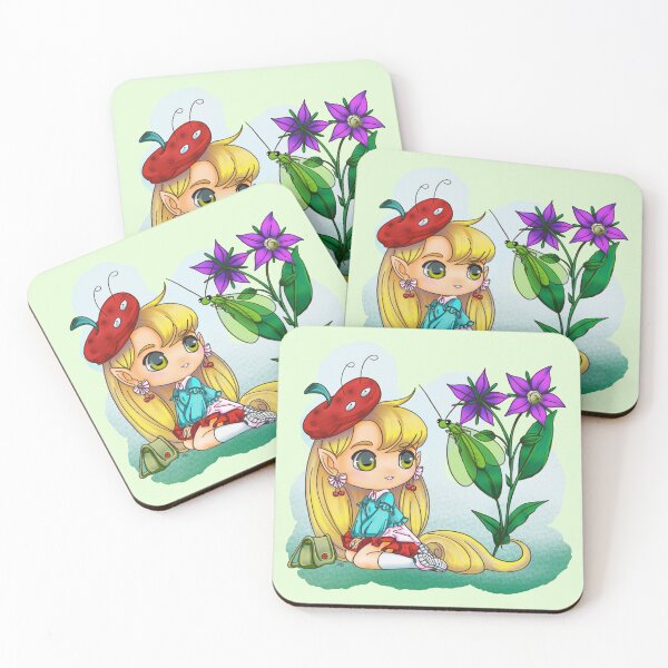 Item preview, Modren fairy with borage plant and green chrysopa designed and sold by Konopikyu.