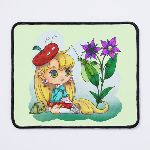 Item preview, Modren fairy with borage plant and green chrysopa designed and sold by Konopikyu.