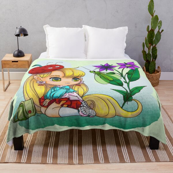 Item preview, Modren fairy with borage plant and green chrysopa designed and sold by Konopikyu.