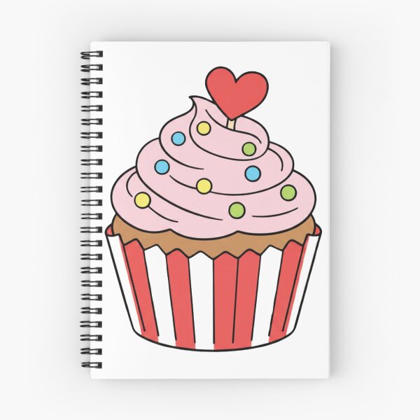 Item preview, Cute Pink Cupcake with Heart Topper Cartoon designed and sold by Inka Moon Design.