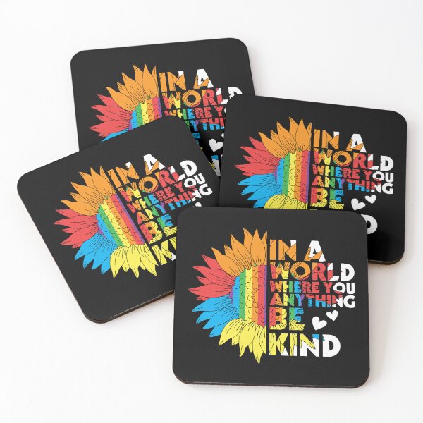 Item preview, In A World Where You Can Be Anything Be Kind – Rainbow Sunflower Pride designed and sold by Canvas-Whispers.