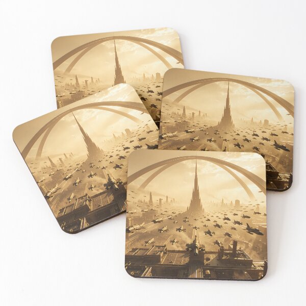 Item preview, Monumental spaceship fleet in the sunset of civilization designed and sold by VoidVeilStudio.