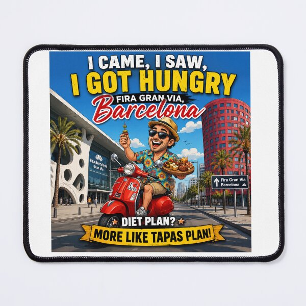Item preview, I Came, I Saw, I Got Hungry – Fira Gran Via Barcelona Tapas Plan Funny Travel T-Shirt | Barcelona Food Lover Graphic Tee designed and sold by Sushikidsntod.
