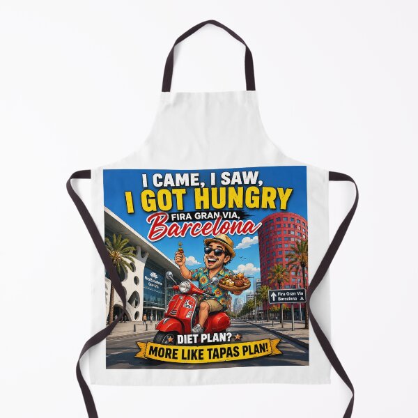 Item preview, I Came, I Saw, I Got Hungry – Fira Gran Via Barcelona Tapas Plan Funny Travel T-Shirt | Barcelona Food Lover Graphic Tee designed and sold by Sushikidsntod.