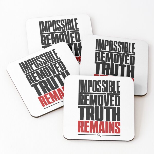 Item preview, Sherlock Holmes Impossible Removed Truth Remains Minimalist Quote designed and sold by Fenay Designs.