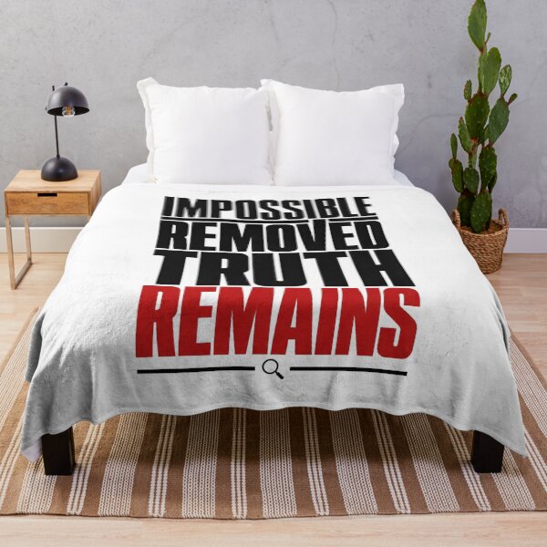 Item preview, Sherlock Holmes Impossible Removed Truth Remains Minimalist Quote designed and sold by Fenay Designs.