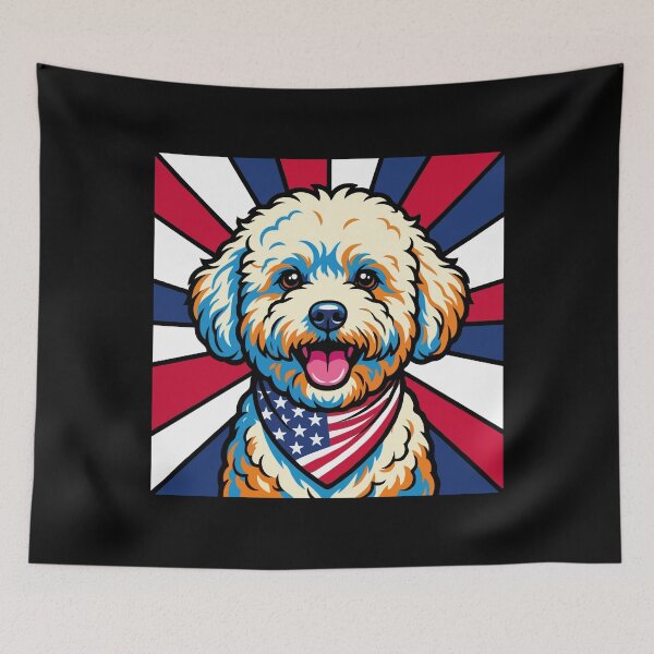 Item preview, Bichon Frise 4th of July Dog – Patriotic USA Puppy Gift designed and sold by The Real Life Symphony.