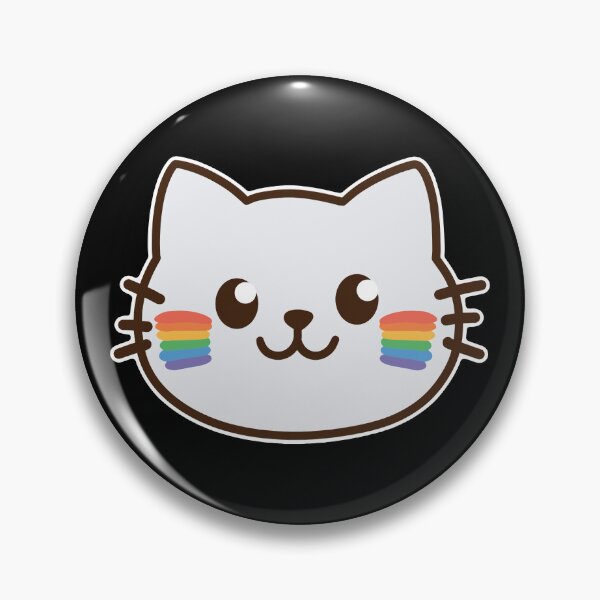 Item preview, Cute Rainbow Blush Cat – Kawaii Pride designed and sold by Canvas-Whispers.