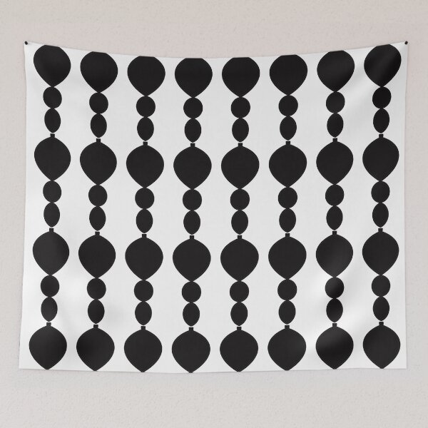 Item preview, Minimal Black Abstract Shapes – Modern Organic Vertical Design designed and sold by Ailiida.