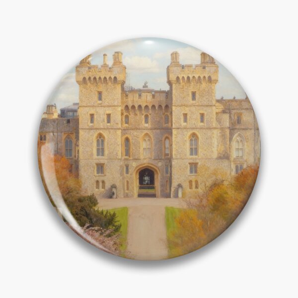 Item preview, Windsor Castle Long Walk - Autumn Landmark Painting designed and sold by QuietCanvasArtworks.