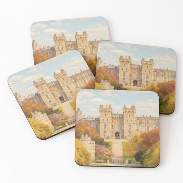 Item preview, Windsor Castle Long Walk - Autumn Landmark Painting designed and sold by QuietCanvasArtworks.