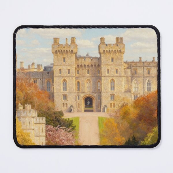 Item preview, Windsor Castle Long Walk - Autumn Landmark Painting designed and sold by QuietCanvasArtworks.
