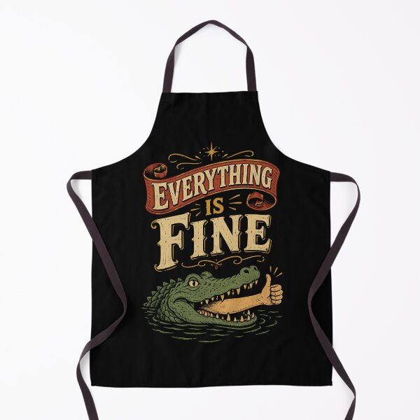 Item preview, Everything Is Fine Alligator Dark Humor designed and sold by Victor Shadehorn.