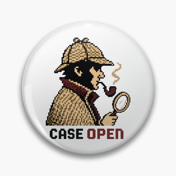 Item preview, Case Open Sherlock Holmes 8-Bit Pixel Art Detective Graphic designed and sold by Fenay Designs.