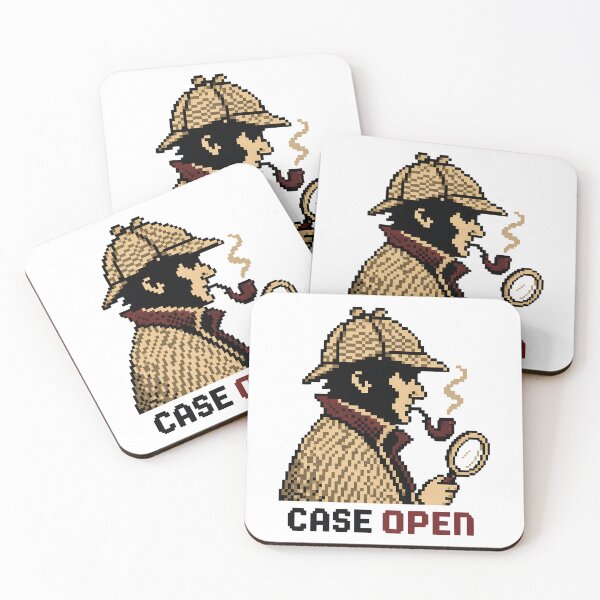 Item preview, Case Open Sherlock Holmes 8-Bit Pixel Art Detective Graphic designed and sold by Fenay Designs.