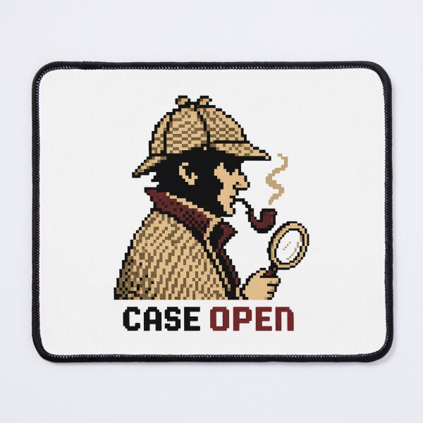 Item preview, Case Open Sherlock Holmes 8-Bit Pixel Art Detective Graphic designed and sold by Fenay Designs.