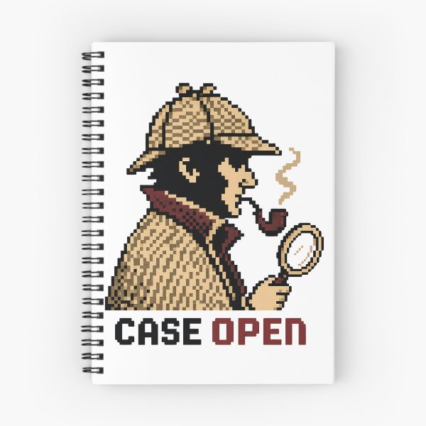 Item preview, Case Open Sherlock Holmes 8-Bit Pixel Art Detective Graphic designed and sold by Fenay Designs.