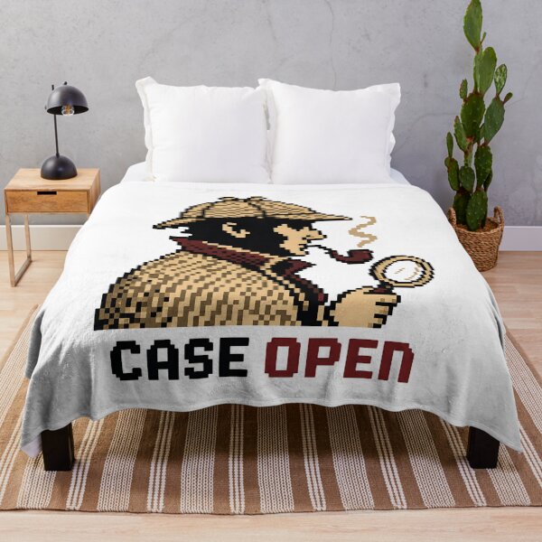 Item preview, Case Open Sherlock Holmes 8-Bit Pixel Art Detective Graphic designed and sold by Fenay Designs.