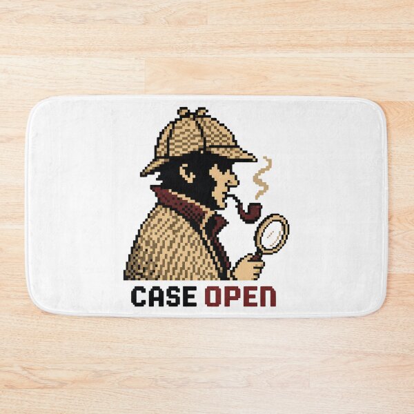 Item preview, Case Open Sherlock Holmes 8-Bit Pixel Art Detective Graphic designed and sold by Fenay Designs.
