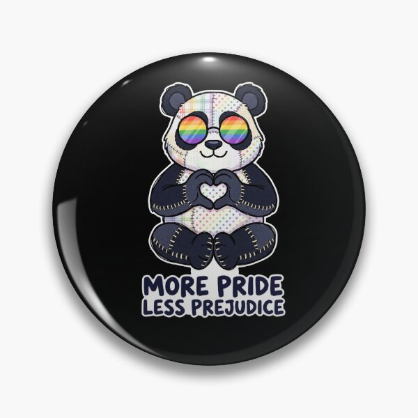 Item preview, More Pride Less Prejudice – Patchwork Panda Pride designed and sold by Canvas-Whispers.