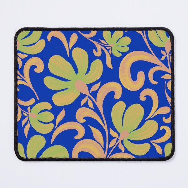 Item preview, Cobalt Blue Baroque Cosmos Flower Garden Seamless Pattern designed and sold by AneissPiaf.