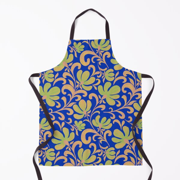 Item preview, Cobalt Blue Baroque Cosmos Flower Garden Seamless Pattern designed and sold by AneissPiaf.