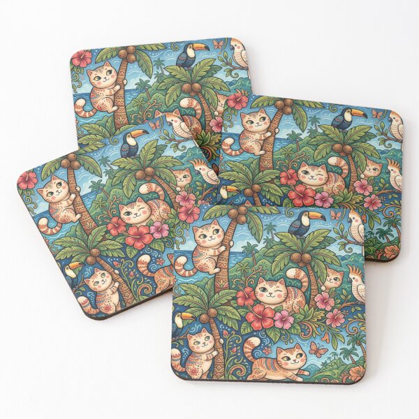 Item preview, Tropical Jungle Cat Paradise designed and sold by Iampoji.