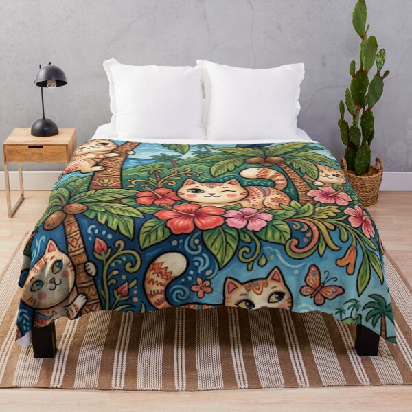 Item preview, Tropical Jungle Cat Paradise designed and sold by Iampoji.