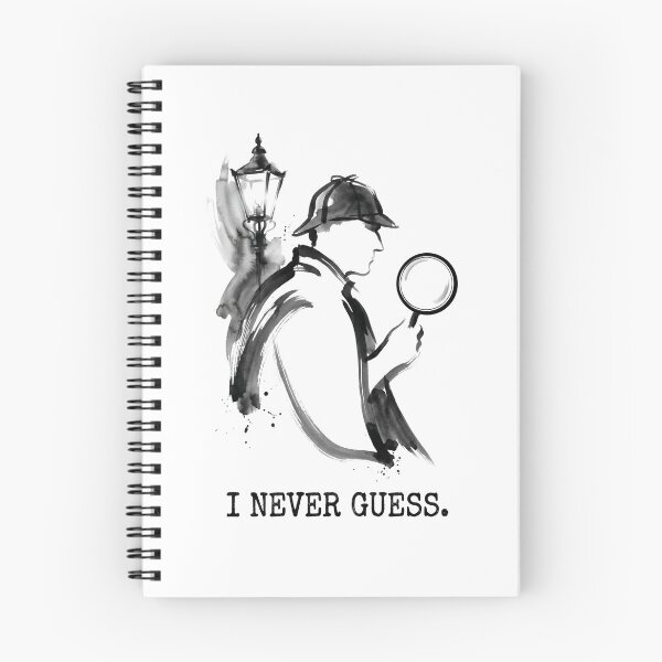 Item preview, Sherlock Holmes I Never Guess Watercolor Ink Brush Art designed and sold by Fenay Designs.