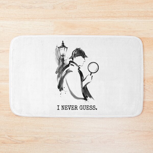 Item preview, Sherlock Holmes I Never Guess Watercolor Ink Brush Art designed and sold by Fenay Designs.