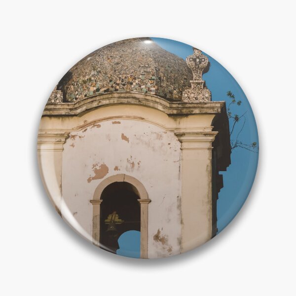 Item preview, Historic Colonial Bell Tower Against a Clear Blue Sky designed and sold by ThaCriações.