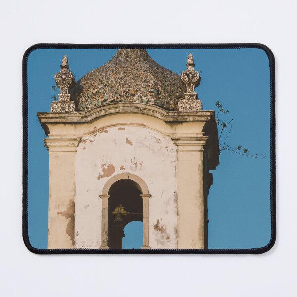 Item preview, Historic Colonial Bell Tower Against a Clear Blue Sky designed and sold by ThaCriações.
