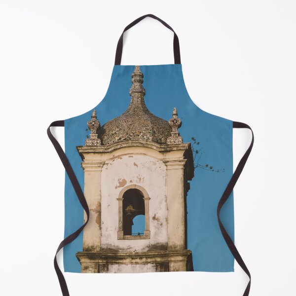 Item preview, Historic Colonial Bell Tower Against a Clear Blue Sky designed and sold by ThaCriações.