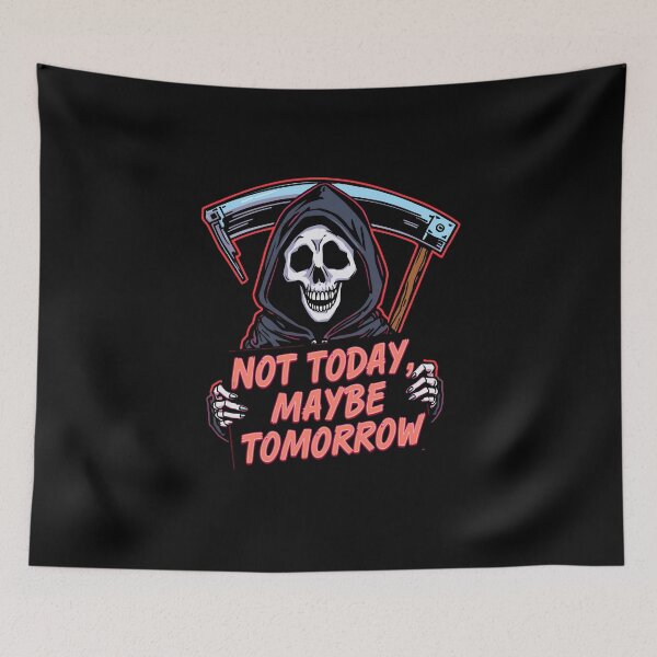 Item preview, Not Today Maybe Tomorrow Funny Grim Reaper Neon T-Shirt designed and sold by Painter1Joyx.