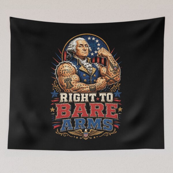 Item preview, Right To Bare Arms Revolutionary Patriot designed and sold by Victor Shadehorn.