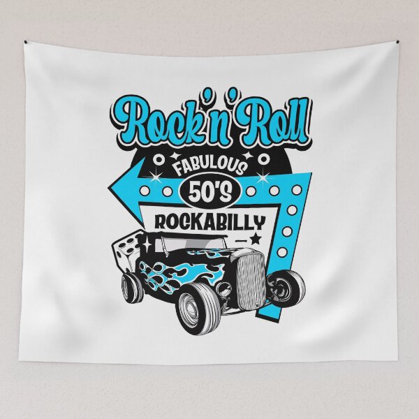Item preview, Rockabilly Hot Rod 50s Sock Hop Party Retro Car Rock N Roll designed and sold by MemphisCenter.
