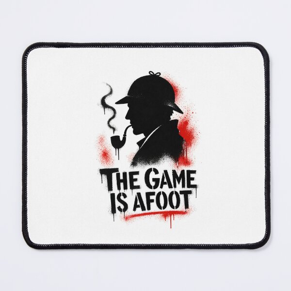 Item preview, The Game Is Afoot Sherlock Holmes Red Splatter Stencil Art designed and sold by Fenay Designs.