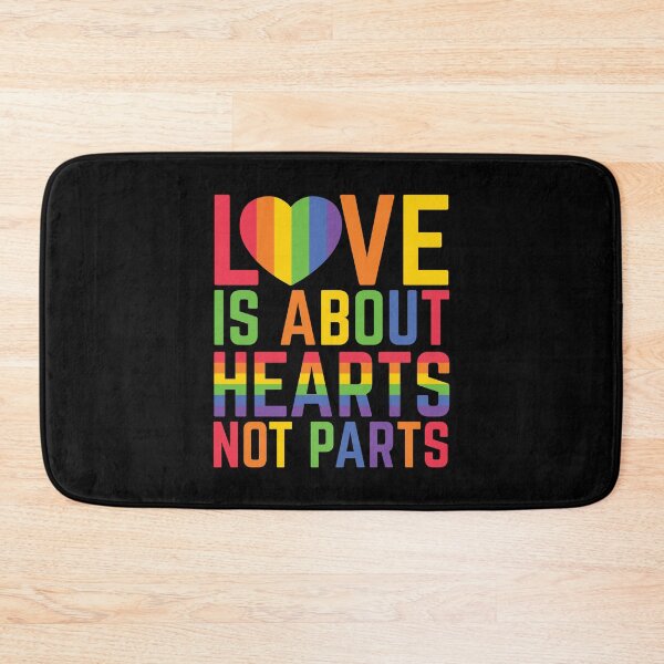 Item preview, Love Is About Hearts Not Parts – Rainbow LGBTQ designed and sold by Canvas-Whispers.