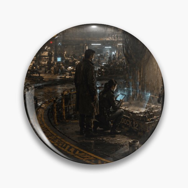 Item preview, Industrial Sci-Fi Maintenance Bay | Space Station Crawler Robot Workshop Art designed and sold by Element Horizon Studio.
